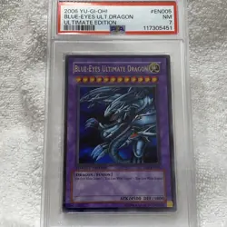 2006 Yu-Gi-Oh Blue-Eyes Ultimate Dragon EN005 PSA 7 Ultimate Edition - Image 1