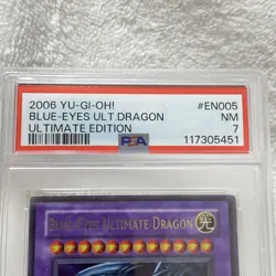2006 Yu-Gi-Oh Blue-Eyes Ultimate Dragon EN005 PSA 7 Ultimate Edition - Image 3