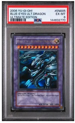 2006 YU-GI-OH! ULTIMATE EDITION #EN005 BLUE-EYES DRAGON ULTIMATE EDITION PSA 6 - Image 1
