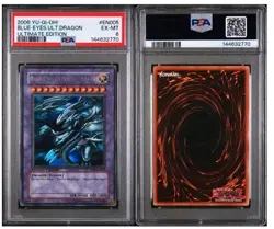 2006 YU-GI-OH! ULTIMATE EDITION #EN005 BLUE-EYES DRAGON ULTIMATE EDITION PSA 6 - Image 2
