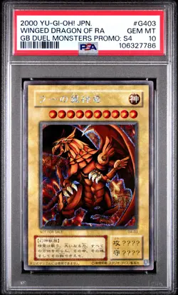 2000 YU-GI-OH! JAPANESE GAMEBOY DUEL MONSTERS THE WINGED DRAGON OF RA PSA 10 - Image 1