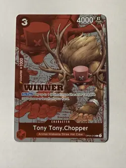 Tony Tony Chopper RARE WINNER CHAMPIONSHIP ALT ART OP04-010 ONE PIECE TCG - Image 1