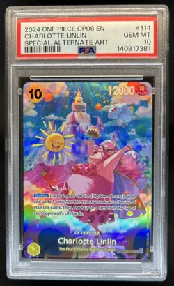2024 One Piece Wings Of Captain Charlotte Linlin Special Alt Art OP06-114 PSA 10 - Image 1