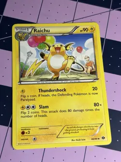 Pokemon TCG Raichu 40/99 Black & White Next Destinies Regular Uncommon Card - Image 1