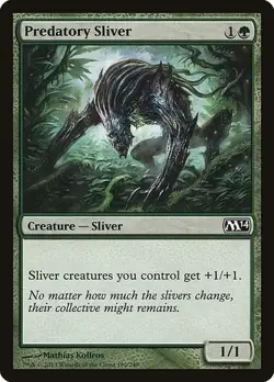 Magic the Gathering Predatory Sliver M14 Core Set 2014 #189 2013 MTG Card - Image 1