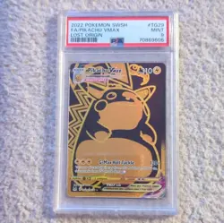Pokemon Pikachu VMAX TG29/TG30 Lost Origin Ultra Rare Holo PSA 9 Card Stock - Image 1