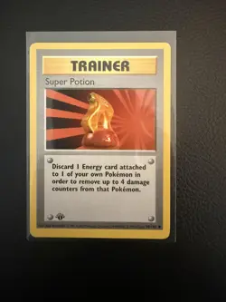 Pokemon Cards: Base Set 1st Edition Uncommon: Super Potion 90/102 - Image 1