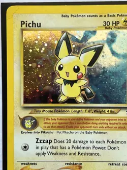 Pichu 12/111 Unlimited Holo Neo Genesis Pokemon Card TCG #V1 - Image 3