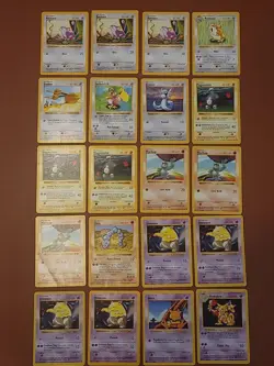 Pokemon Base Set Shadowless Lot (33 Cards) Vintage WOTC – Damaged/Creased - Image 1