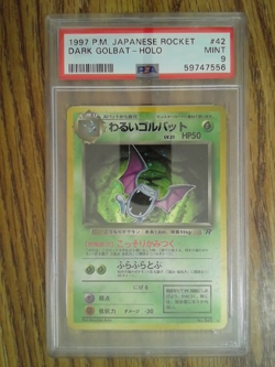 DARK GOLBAT Japanese Rocket Holo No. 042 Graded Pokemon Card - PSA 9 - Image 1