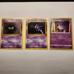 Pokemon TCG Sword & Shield Gastly Haunter Gengar Card Lot (3 Cards) - Image 1