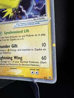 Pokemon TCG Holo Ultra Rare Zapdos ex Nintendo Promo Card 033 Vintage - Image 4