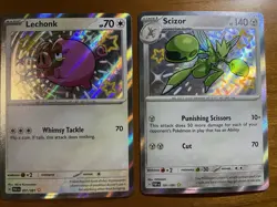 Pokemon Cards Scizor 191 Lechonk 207 Paldean Fates Baby Shiny Pikachu Umbreon - Image 2
