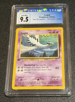 CGC 9.5 GEM LUGIA 1ST EDITION Neo Revelation 20/64 Pokemon Card CGC 10 UPGRADE - Image 1