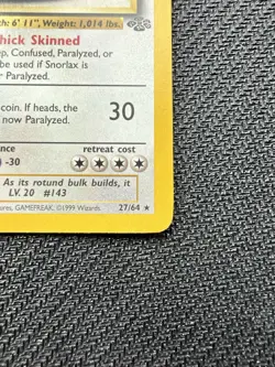 Snorlax Jungle 27/64 Rare Non-Holo Pokemon Card - MP - Image 4