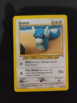Dratini 63/105 Pokemon Neo Destiny Card - LP - Image 1