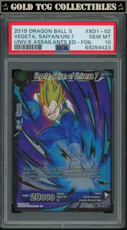 PSA 10 ⭐ Vegeta 7 Universe 6 Assailants Promo Card Super DBS DBZ Z Heroes - Image 1