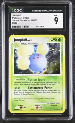 CGC 9 MINT Jumpluff 2007 Secret Wonders 11/132 Holo Pokemon Card - Image 1