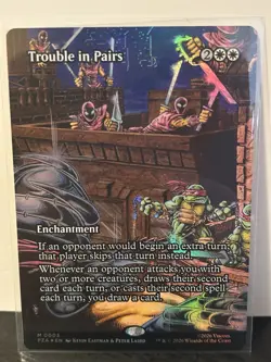 Trouble in Pairs (Borderless Foil) - TMNT(PZA) MTG 0003 - Image 1
