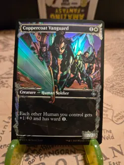 MTG Coppercoat Vanguard March of the Machine: The Aftermath Foil Showcase NM - Image 1