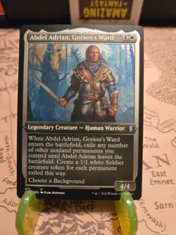 MTG Abdel Adrian, Gorion's Ward Battle for Baldur's Foil Etched Uncommon NM - Image 1