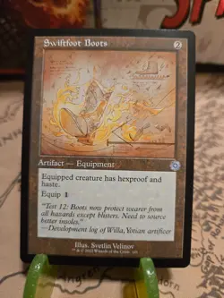 MTG Swiftfoot Boots The Brothers' War Retro Frame Artifacts Regular Schematic NM - Image 1
