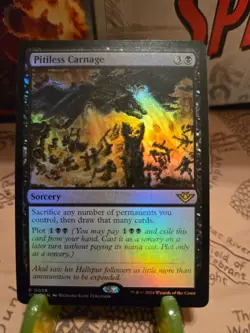 MTG Pitiless Carnage Outlaws of Thunder Junction Foil Rare NM - Image 1