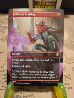 MTG Faithless Looting Commander Masters Regular Borderless Common NM - Image 1