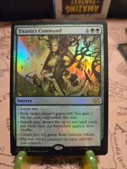 MTG Titania's Command The Brothers' War Foil Rare NM - Image 1