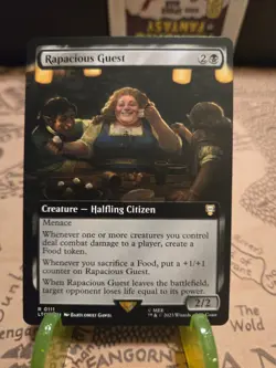 MTG Rapacious Guest Commander: the Lord of the Rings Extended Art Rare NM - Image 1