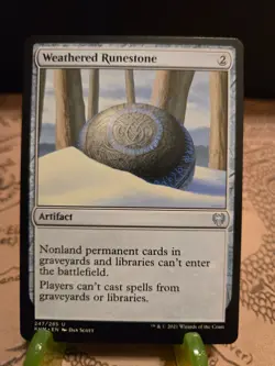 MTG Weathered Runestone Kaldheim Regular Uncommon NM - Image 1