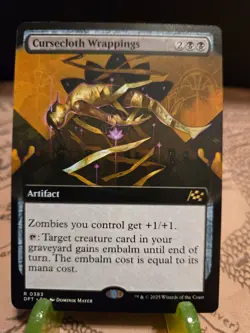 MTG Cursecloth Wrappings Aetherdrift Regular Extended Art Rare NM - Image 1