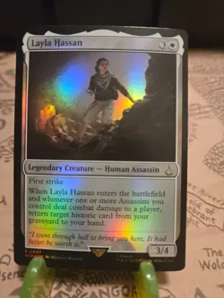 MTG Layla Hassan Universes Beyond: Assassin's Creed Foil Rare NM - Image 1
