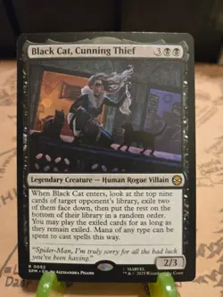 MTG Black Cat, Cunning Thief Marvel's Spider-Man Regular Rare NM - Image 1