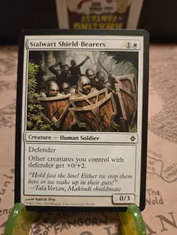 MTG Stalwart Shield-Bearers Rise of the Eldrazi Regular Common NM - Image 1