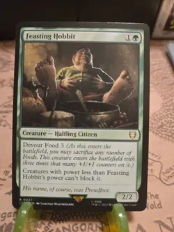 MTG Feasting Hobbit Commander: the Lord of the Rings Regular Rare NM - Image 1