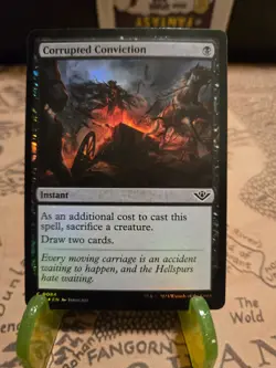 MTG Corrupted Conviction March of the Machine Foil Common NM - Image 1
