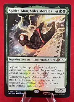 Spider-Man, Miles Morales - Foil NM - Spider-Man Magic The Gathering P0008 Promo - Image 1
