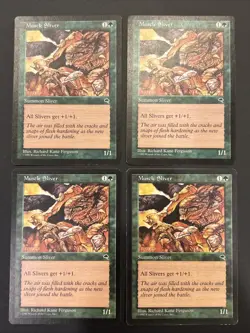 4x Muscle Sliver Tempest MTG Magic The Gathering LP MP - Image 1