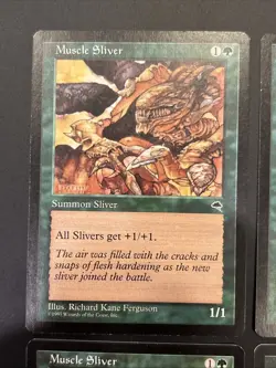 4x Muscle Sliver Tempest MTG Magic The Gathering LP MP - Image 2
