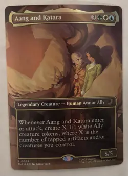 Aang and Katara (Borderless) Avatar: The Last Airbender: Eternal-Legal Foil MTG - Image 1