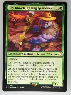 MTG Lily Bowen, Raging Grandma Universes Beyond: Fallout (PIP) R 79 NM Magic - Image 1