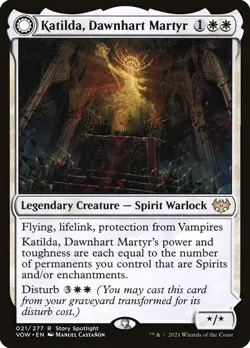 MTG Katilda, Dawnhart Martyr // Katilda's Rising Dawn ** Crimson Vow ** English - Image 1