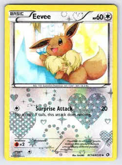 Eevee RC14/RC25 B&W Legendary Treasures Pokemon Card Radiant Collection - Lp/Vlp - Image 1