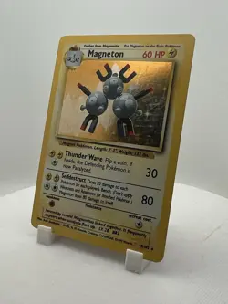 Magneton Holo 9/102 Base Set Unlimited Pokemon Card WOTC Vintage LP - Image 4