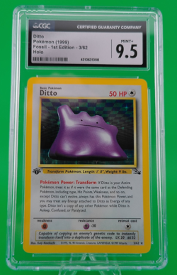 Ditto Holo #3 English Pokemon 1999 Fossil 1st Edition CGC 9.5 - Image 1