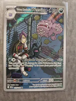 TEAM ROCKET'S WEEZING 199/182 ILLUSTRATION RARE DESTINED RIVALS POKEMON HOLO NM - Image 2