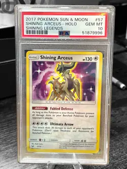 Pokemon 2017 Shining Legends #57 Shining Arceus Holo PSA 10 Gem Mint - Image 1