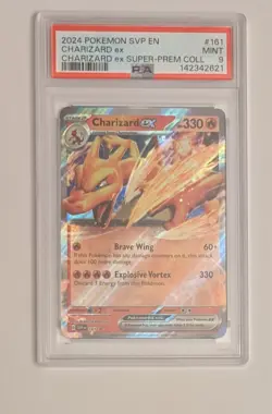 Pokemon Charizard ex #161 SVP Black Star Promo Super Premium Collection PSA 9 - Image 1