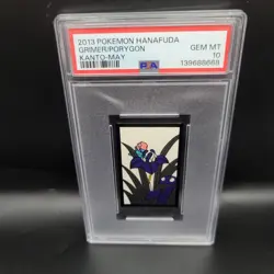 2013 POKEMON HANAFUDA KANTO MAY GRIMER/PORYGON PSA 10 - Image 1